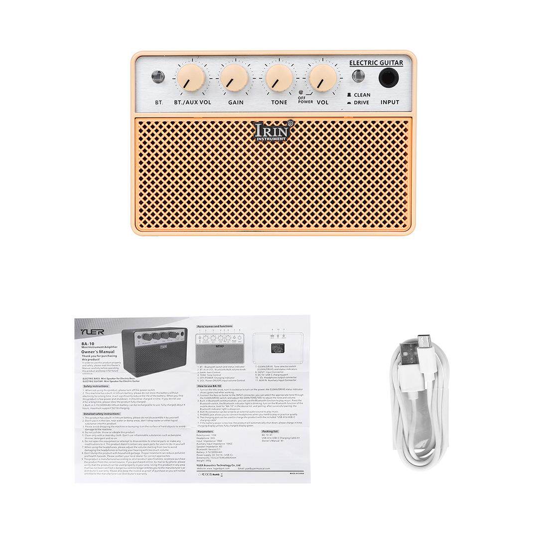 电吉他木吉他音箱BA-10便携式迷你蓝牙音响10瓦吉他放大器扩音器