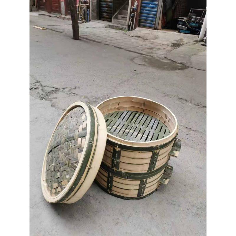 纯手工商用楠竹大蒸笼竹编无胶水加深加高竹笼屉竹蒸屉酒店坝坝宴