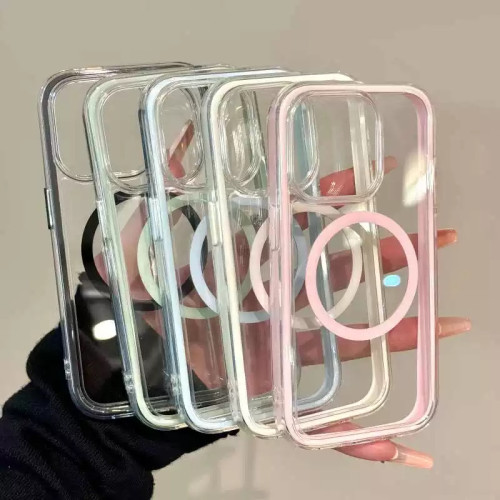简约炫彩磁吸手机壳情侣