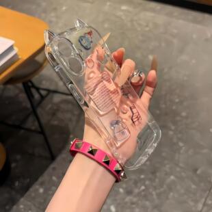 13猫耳朵14plus 11小蛮腰小米17 适用苹果16Pro女高级感iPhone15Promax手机壳小众ins风可爱雪人DIY贴纸12