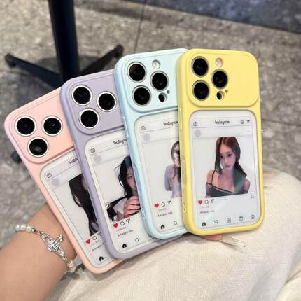ins风多巴胺边框高透适用iPhone17/16promax手机壳苹果15/14plus防摔大视窗15/14/16pro全包12/13透明保护套