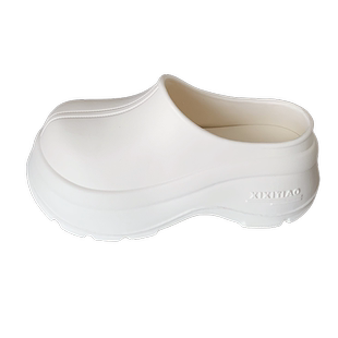 春款厚底增高一脚蹬女士短筒靴子夏季外穿防水防滑懒人百搭半拖鞋