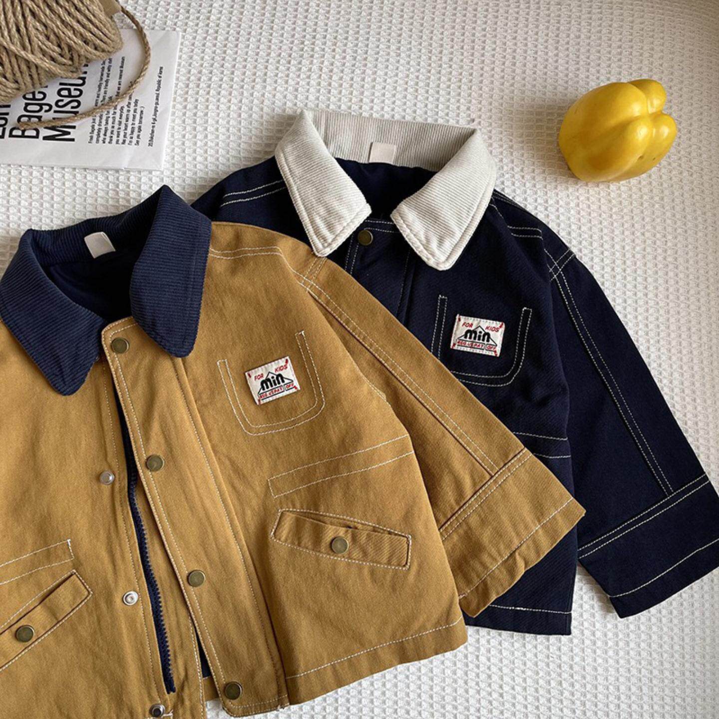 儿童牛仔外套26春秋季男童工装外套中小童夹克衫男孩宝宝翻领上衣