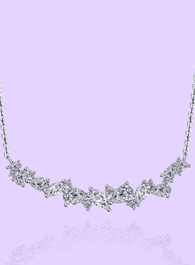 S925纯银 紫藤花系列微笑手链项链盛放女轻奢心动生日礼物