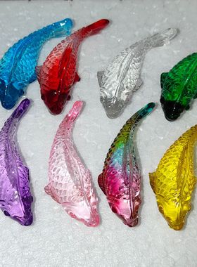 厂家直销水晶年年有鱼金鱼办公室家居风水礼品水晶工艺品锦鲤