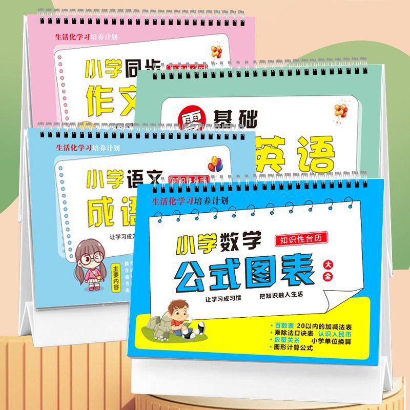 小学数学公式大全挂图表 速算法乘除法学习口诀 知识定律手册