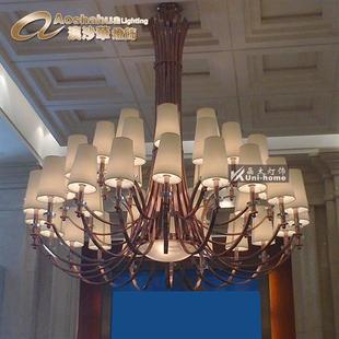 洒店五金大吊灯售楼部会所吊灯电梯厅吊灯非标灯