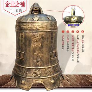 玻璃钢警钟长鸣摆件半个壁挂钟铸铜钟大型禁毒廉政展厅警钟雕塑