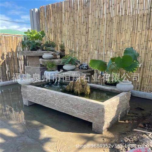 庭院水池摆放户外石材水缸流水安装新型花岗岩石鱼缸,家居饰品,石雕,淘宝优惠券,粉丝福利购,淘宝优惠卷