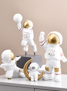 轻奢宇航员摆件创意太空人办公室酒柜桌面家居装饰品儿童生日礼物