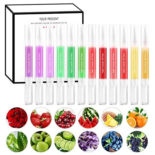 AIJIMEI 12pcs Nail Cuticle Oil Pen Gel Nail Oil Pen Nail Nou