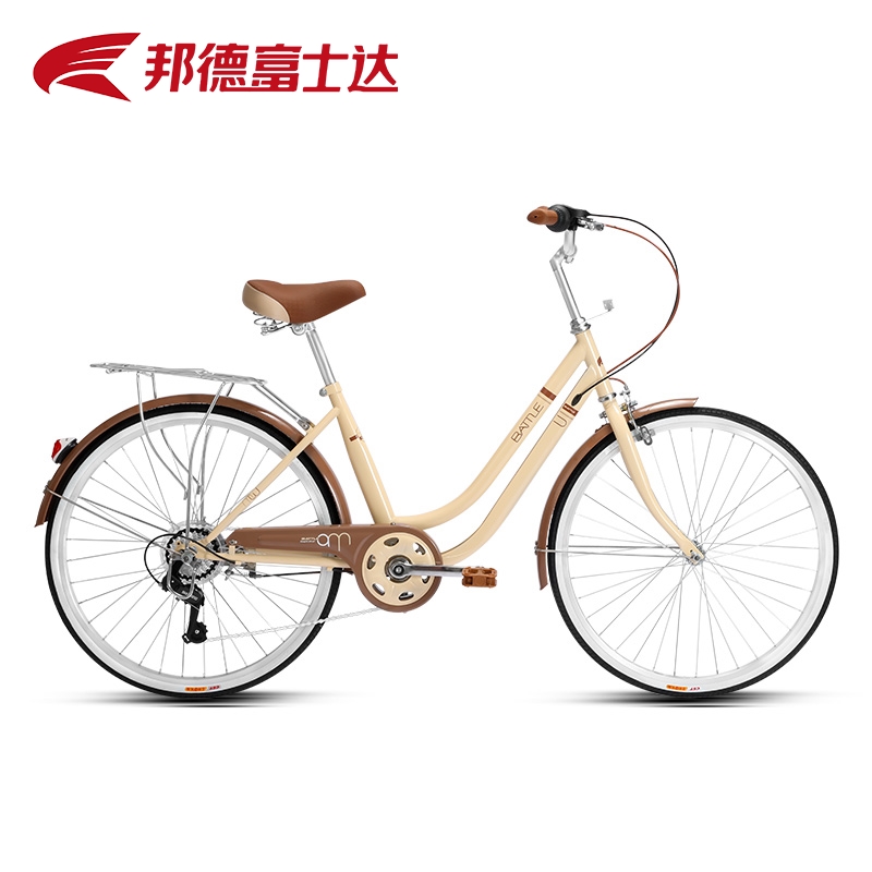 1德富士达通勤自车行o班速24寸轻便复古女式款成人上7骑单车女6