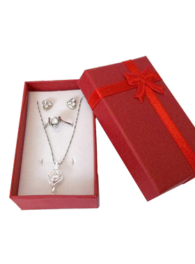 19 Colours Ring Box Earring Package Case Cute Ribbon Paper N