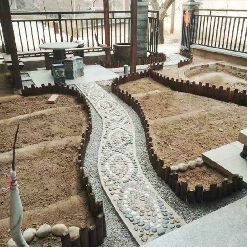 户外防腐木栅栏花园围栏庭院花坛室外装饰木桩菜园护栏插地小篱笆