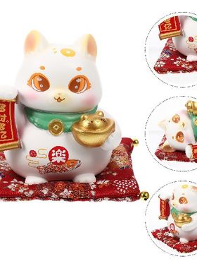 Cat Lucky Figurine Decor Statue Fortune Neko Maneki Resin