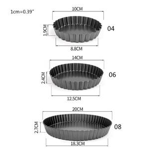 极速4/6/8 Inch Non Stick Pie Pizza Cake Pan Tart Mold Remova
