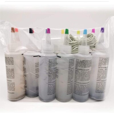 极速10 Bottles Kit Muti Color Dyes Permanent Paint Tie Dye K