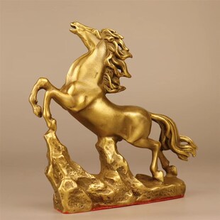 纯铜马摆件生肖马踏飞燕马到成功开运办公室开业送礼品酒柜装饰品