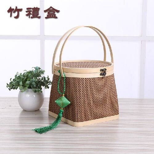 极速Bamboo Woven HighGrade Zongzi Outer Packaging Empty Gift