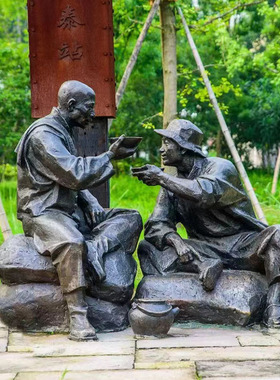 极速酒文化雕塑定制古代传统酿酒工艺流程玻璃钢人物民俗小品铜雕