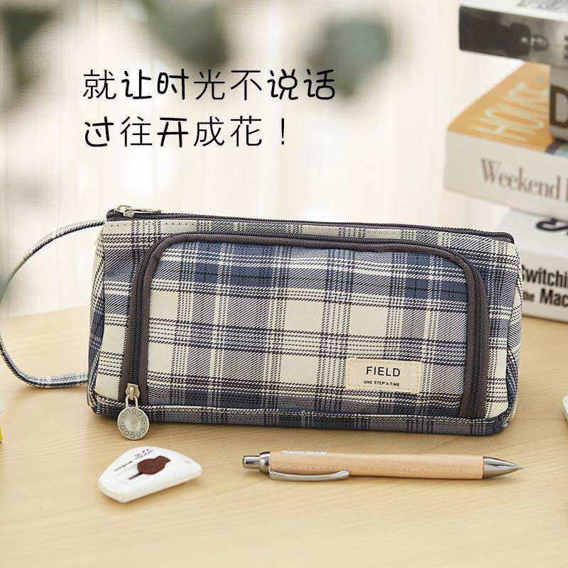 6 Colors Siplicity Canvas Pencil Case Large Capacity Big