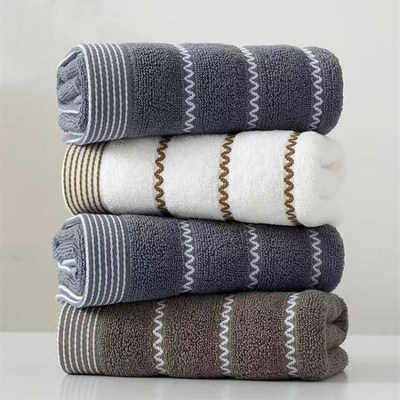 3条装加厚棉质大方巾成人儿童超柔软吸水洗脸面巾家用棉质小毛巾