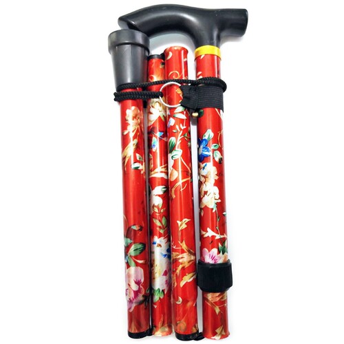 极速H7JC Walking Stick Easy Adjustable Height Folding Extend