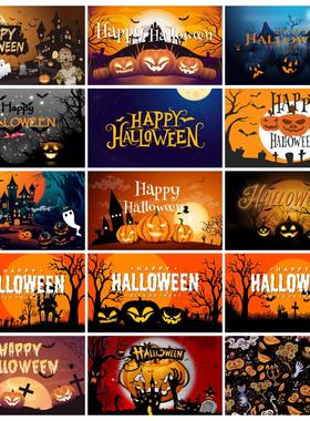 Halloween Decoration Banner Background Horror Theme 恐怖横幅