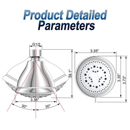 极速New Shower Head 5 Modes Adjustable Rotatable Water Spray