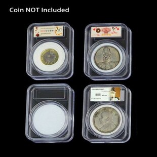 极速4pcs 16/25/30/46mm Coin Holder Collecting Box Case Trans