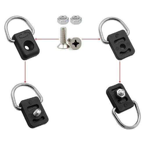 极速D Ring Mooring Deck Fitting Canoe Kayak Bungee Cord Sail