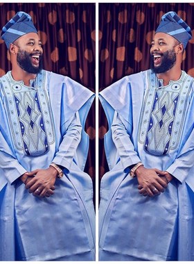 H&D South African Traditional Wear Formal Attire Bazin Riche