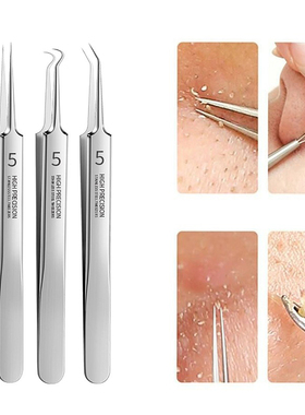 Ultra-fine No.5 Cell Pimples Blackhead Clip Tweezers Beauty