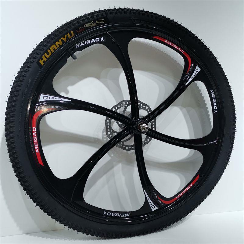 包邮24/26寸登山自行车全套一体轮组碟煞镁铝合金轮组旋式轮毂
