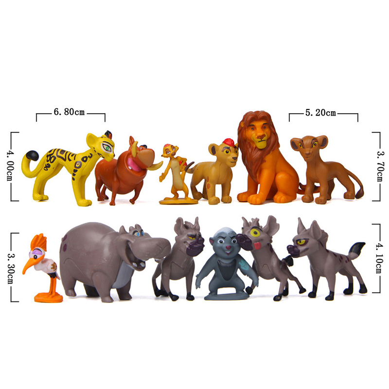 12 Pcs/Set  Movie The Lion King Simba Nala Pumbaa Timon Zazu