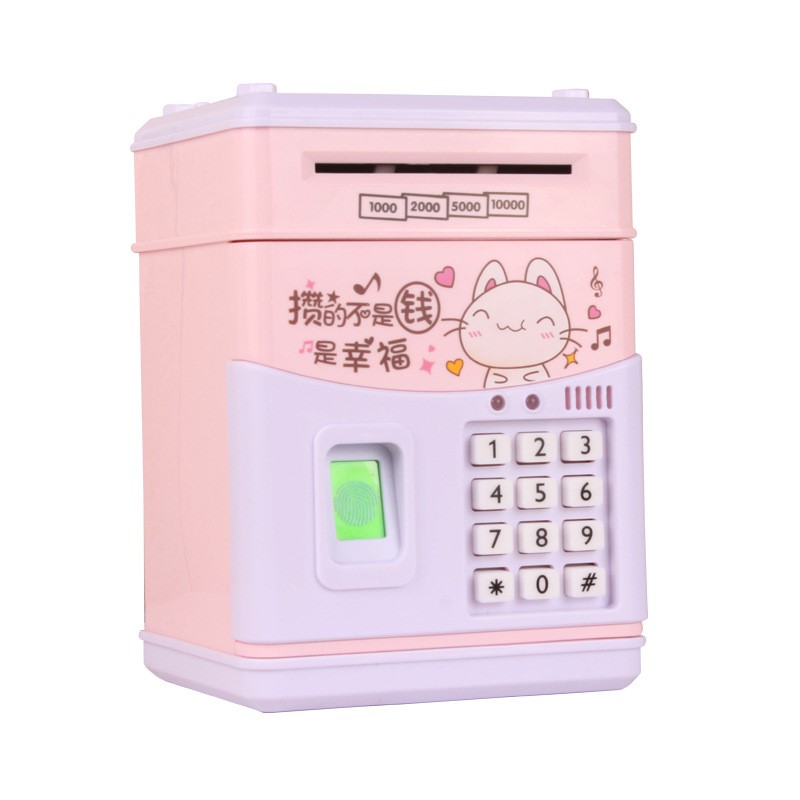3*AA Electronic Piggy Bank ATM Password Money Box Cash Coins