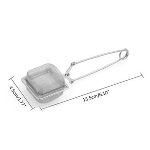 Strainer Loose 极速Square Tea Mesh Infuser Handle Shape with