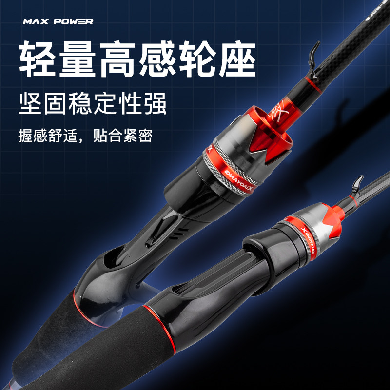 远投路亚竿套装全套碳素杆直柄枪柄水滴轮海抛竿双竿稍单竿M/L调