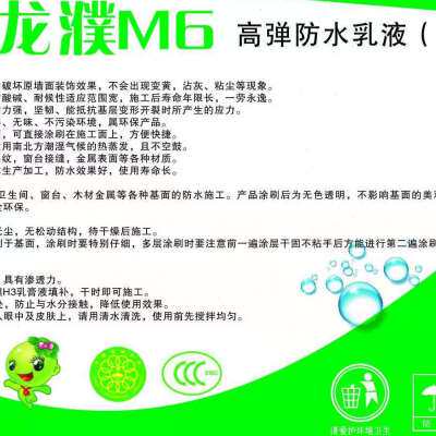 极速屋顶防水补漏材料卫生间楼顶屋顶室内外墙漏水龙濮M6透明防水