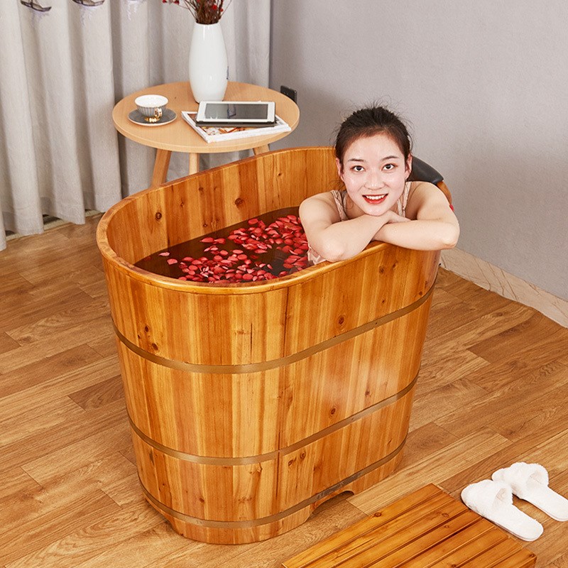 .泡澡木桶家用大人泡澡桶浴桶实木成人浴缸泡浴桶神器浴盆洗澡桶