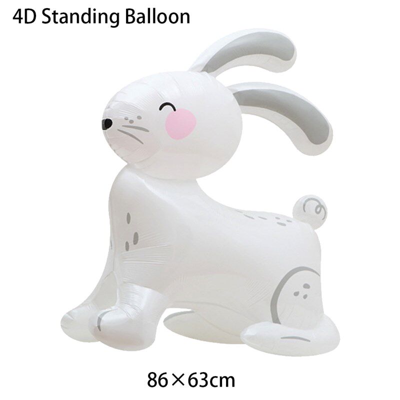 Easter Standing Bunny Balloon Rabbit Carrot Balloon Party