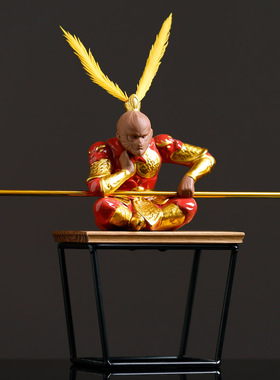 孙悟空猴子齐天大圣斗战胜佛陶瓷工艺品摆件玄关博古架家居装饰品