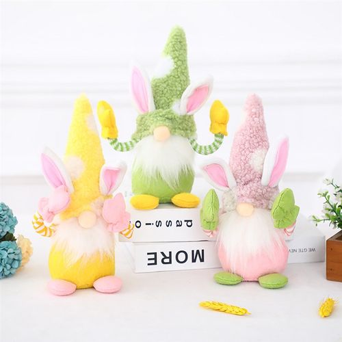 New Easter Faceless Gnome Rabbit Doll Handmade Reusable Home