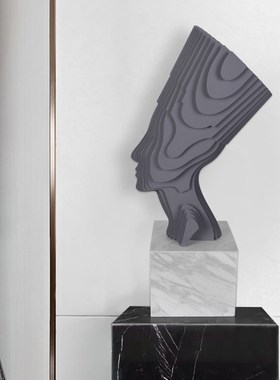 样板房创意家居装饰北欧现代客厅艺术电视柜金属人像抽象雕塑摆件