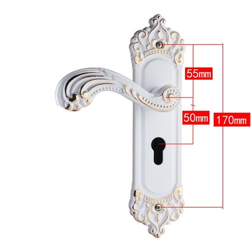 白色门锁室内卧室房门锁欧式木门锁简约门把手防盗实木门锁三件套