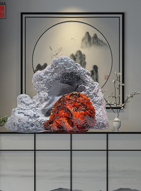 创意透明石头雕塑艺术品酒店会所样板房装饰摆件水晶仿琉璃工艺品