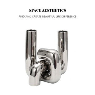 北歐簡約陶瓷花瓶擺件創意花器干花插花裝 擺設 飾品樣板間家居軟裝