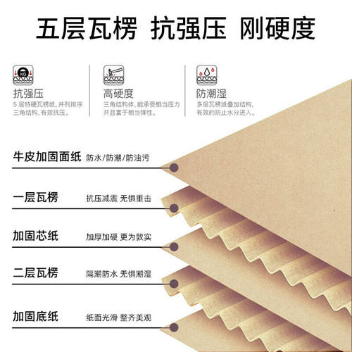 新品星爸搬家纸箱子有扣手80*50*60(5个装)大号纸箱打包收纳箱快