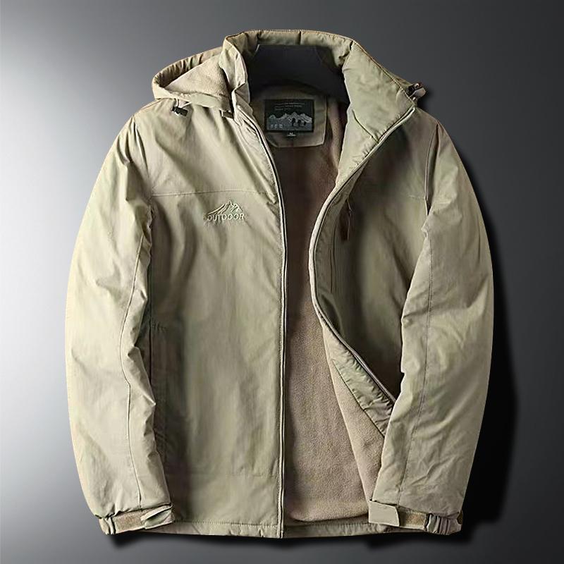 捡漏!加绒美式工装男夹克外套水洗做旧秋冬款加厚冲锋衣户外男装