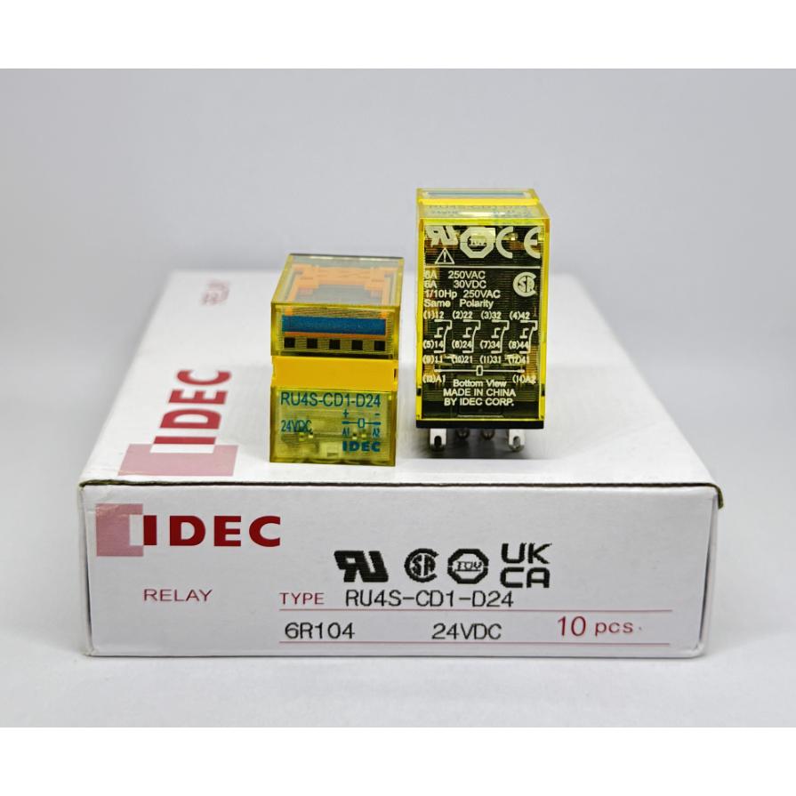 IDEC和泉RU4S-CD1-D24和泉继电器DC24V带逆行磁极保护14脚原装